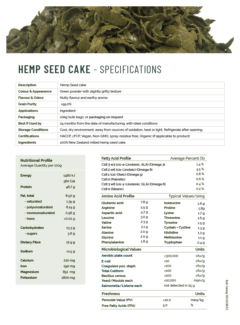 Hemp Meal Cake